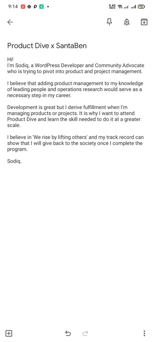 Geektutor's tweet image. Hi everyone.

I need this scholarship with the help of @DadaBen_ @productdive. 

Learning Product Management will be a major step for me in my career. 
Please, I need y&apos;all to help me win by RT-ing, Liking, and sharing this tweet. 
Thank you!
#santaBen2020 #ProductDiveScholarship