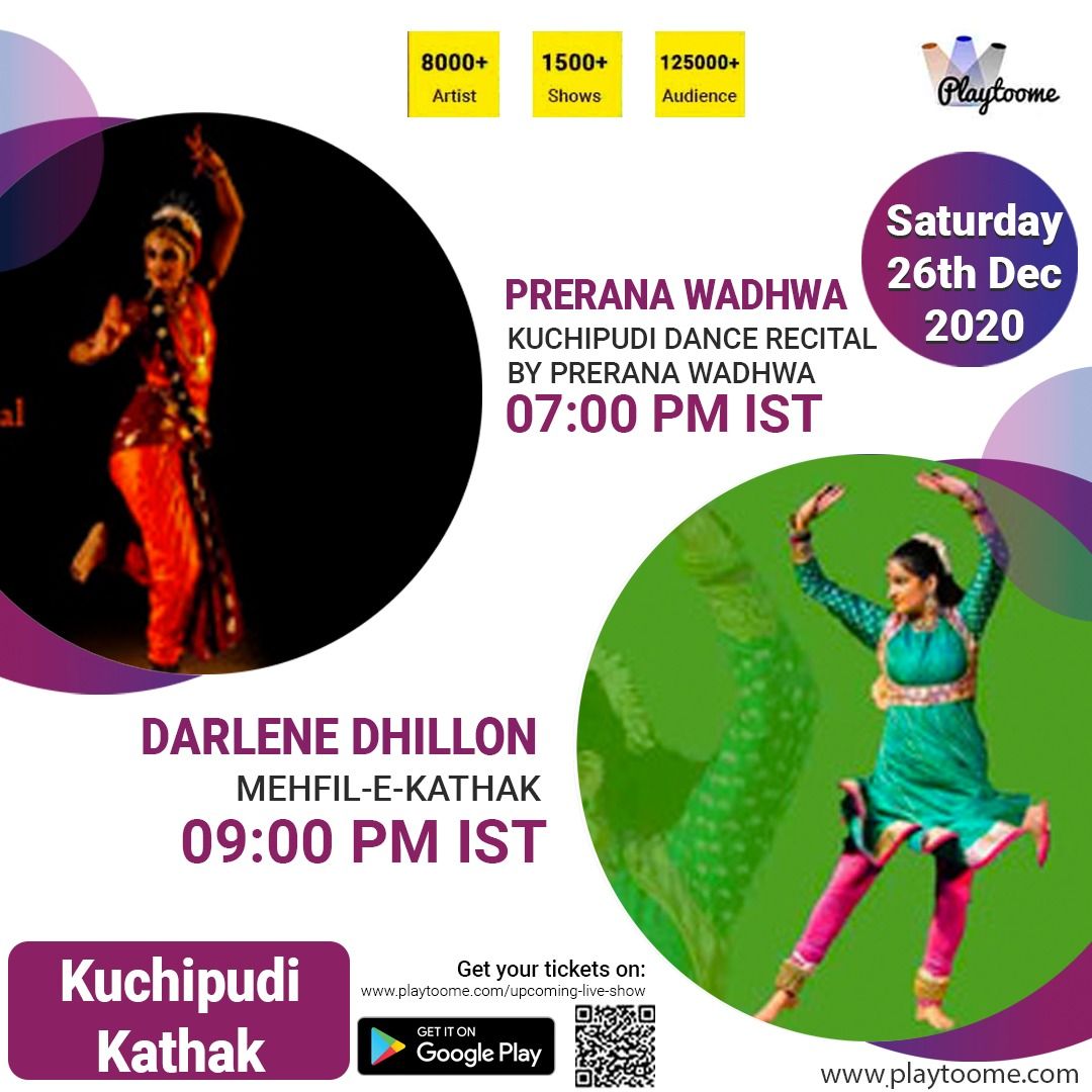 playtoome's tweet photo. Grab your tickets and watch #Kuchipudi &amp; #Kathak on #Playtoome. Here you go -- https://t.co/mf4ORsgtjE⠀

#kathak #kathakdance #kuchipudi  #livefromhome #performance #artists #talent #joinnow #support #performance #artists #talent https://t.co/N2HGz3HqFC