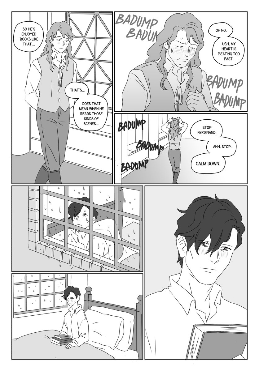 Happy Holidays @phichithamsters! I'm your ferdibert secret santa! Here's some yearning. 
Hubert is sick and Ferdinand is paying him a visit.
#ferdibertsecretsanta2020 #ferdibert [fe3h] 
