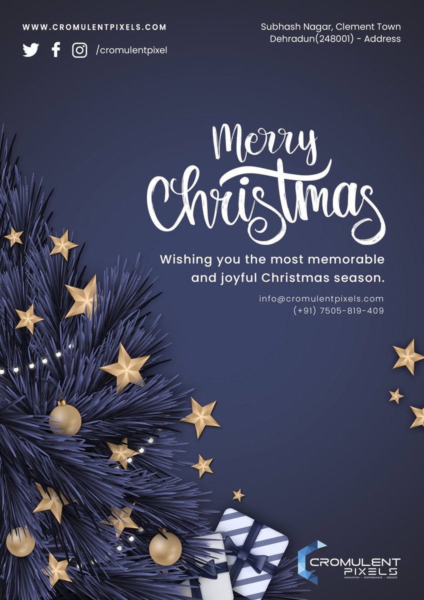 cromulentpixel's tweet photo. Cromulent Pixels wishes you the most memorable and joyful Christmas.
Contact us for a free quotation.
Visit us at: https://t.co/zPvwg2uD93
Mail us: info@cromulentpixels.com
#bestwebsitedesign #cromulentpixel #web #webdevelopment #webdesign #webdesigning #merrychristmas #christmas https://t.co/YWVh8V3pWZ