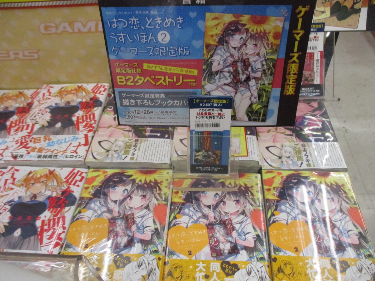 Akihabaraゲーマーズ本店 على تويتر 書籍 作 高橋哲哉先生 T Takahashi00 はつ恋 ときめき うすいほん 2巻が本日入荷 発売ゲマ タペストリーがお付きしますゲーマーズ限定版も登場 Akiba 全国50か所以上の店舗 ゲーマーズ アニメイト メロンブックス