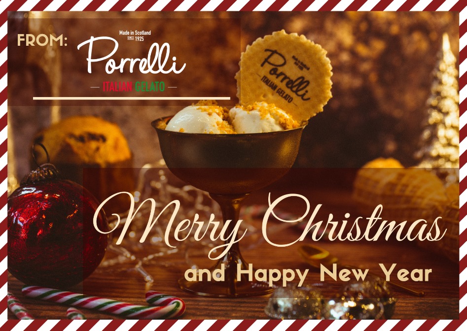 Have yourself a safe and Merry Christmas and a Porrelli New Year!🎁🍦🎁

Our festive opening hours are:

25th - 28th -Closed
29th-31st- Open
1st-4th Jan- Closed
Reopen on 5th Jan 🍦