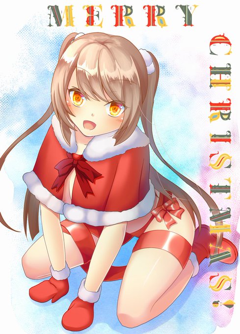 ディプラデニア「団長さん♪メリークリスマス!」
下は裸リボン🎀
#フラワーナイトガール 
#フラワーナイトガールイラスト
#花騎士 
#サンタコス 