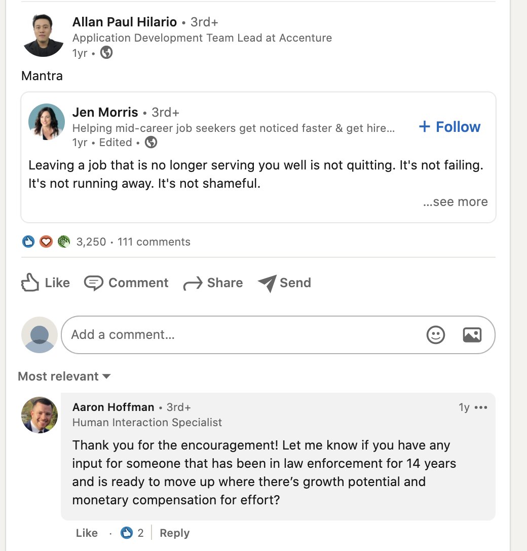 it looks like he's been shopping around for a new career already, so maybe calling the prince william county sheriff's department to ask why one of their deputies is posting about "murdering the mentally ill" is the push he needs