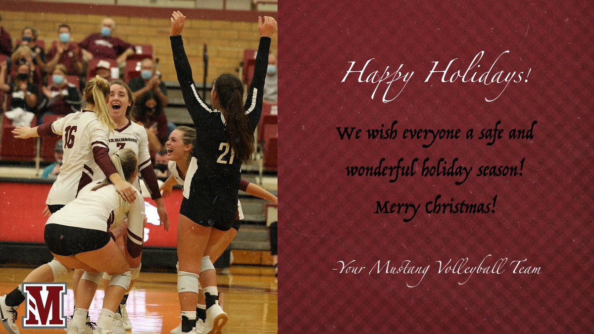 msidewvb's tweet photo. Merry Christmas from our family to yours!🎅🏼🎄 #RollStangs #MustangVolleyball https://t.co/q3tiac9HCU