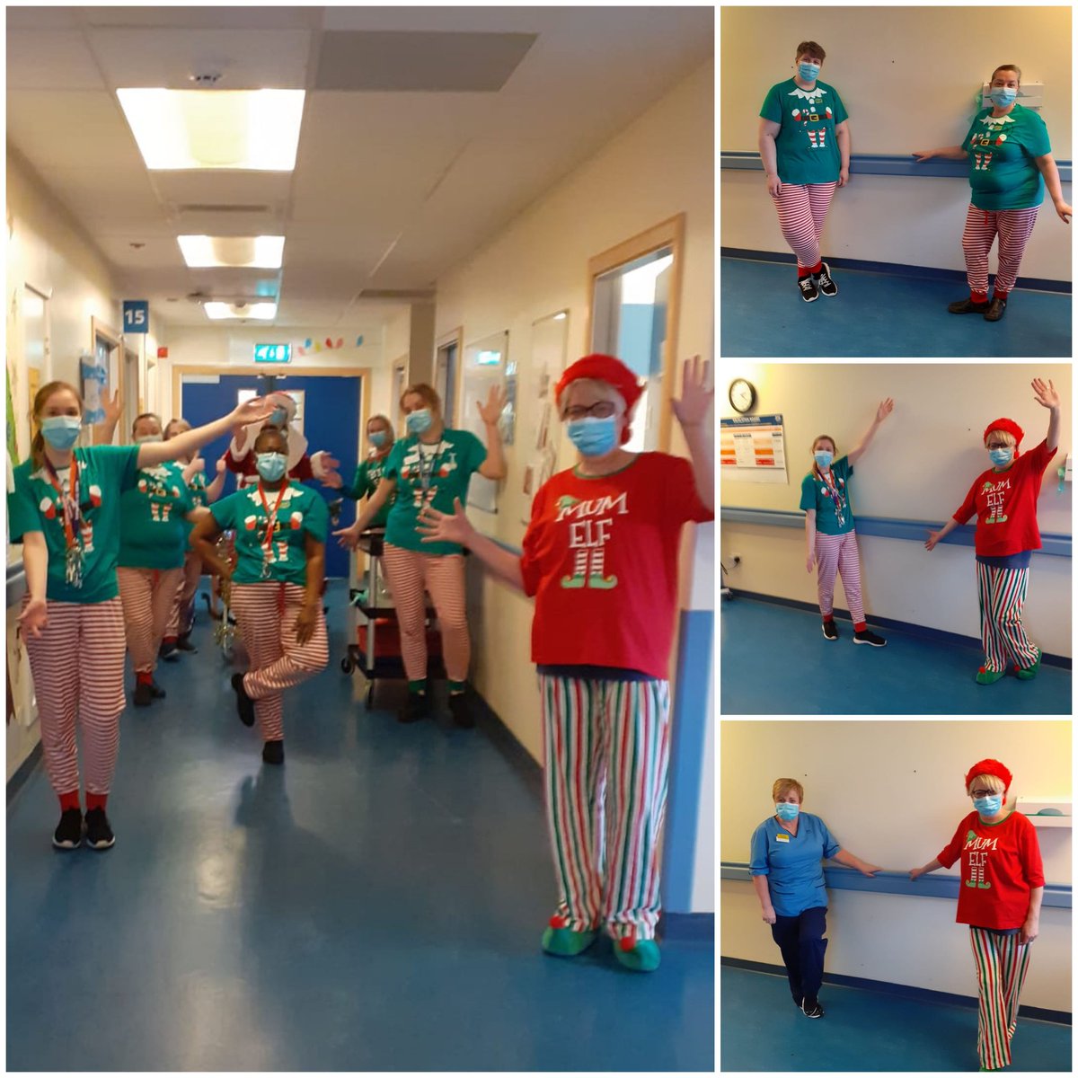 RIEHASU's tweet photo. So the Elves have been busy in the unit this morning spreading some #ChristmasCheer under the guidance of our chief elf @Lorrain73248488 ensuring all our patients have a visit from #SantaClaus.  @RIE_Lothian @NHS_Lothian @AngelaM54307881 @richeobrien https://t.co/LTaUvsAbzG