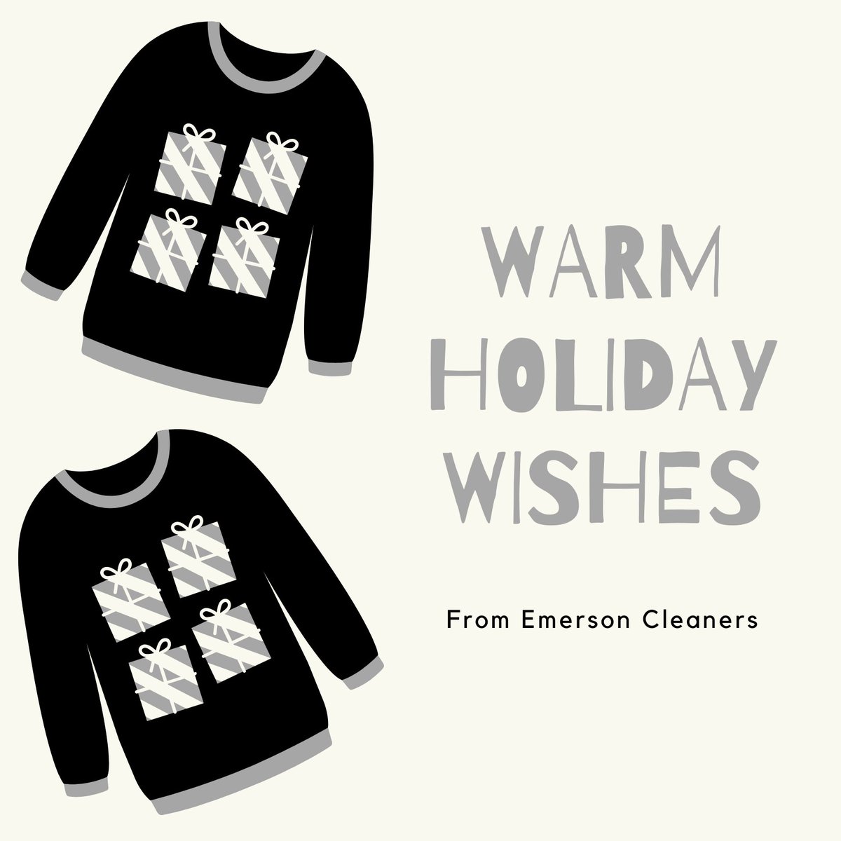 EmersonClean's tweet photo. Merry Christmas and Happy Holidays! We hope your celebrations are filled with love, joy, and good cheer! https://t.co/e86DvGqg6E