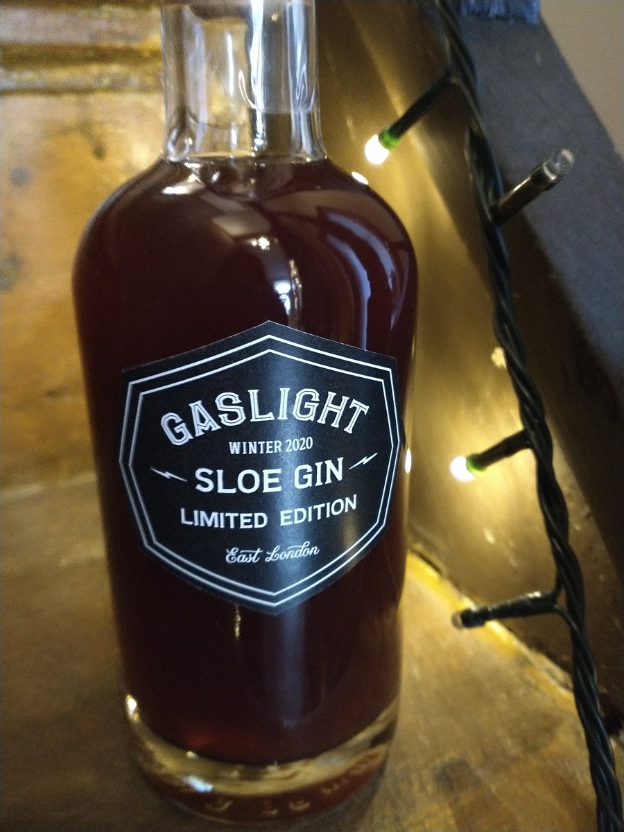 Enjoying this lovely sloe gin from local  <a href="/GaslightGin/">Gaslight Gin</a>, hand-delivered (and sloes hand-foraged at some effort I understand!) by producer Owen
