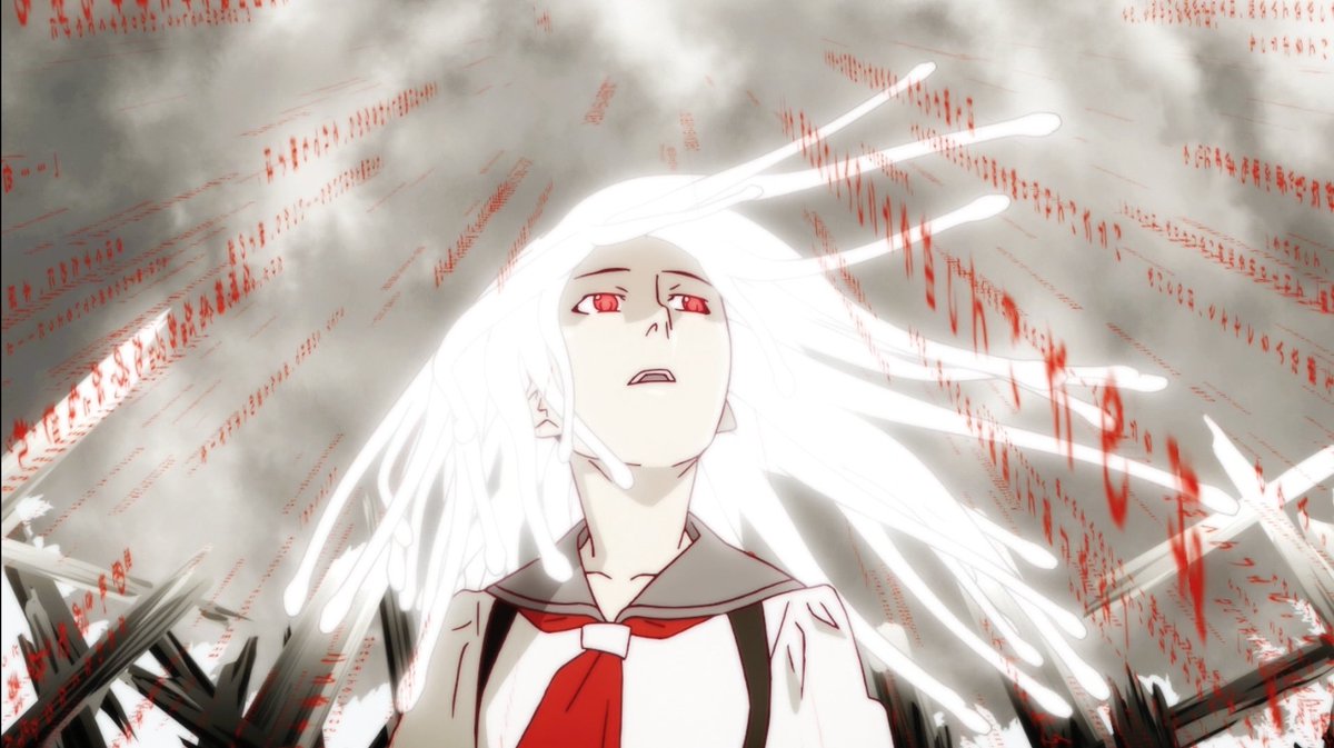 Also love how the use of monochrome and red was used a ton visually to exaggerate the red in her design, and gives me the impression of evil slipping in