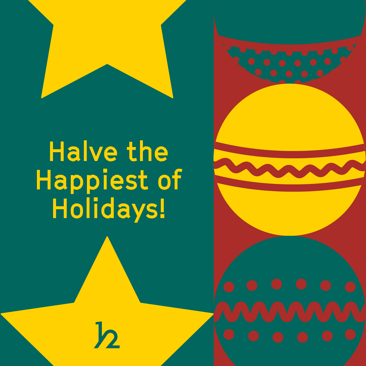 See what we did there? 😉 Merry Christmas and Happy Holidays from all of us at The Half! 🎄