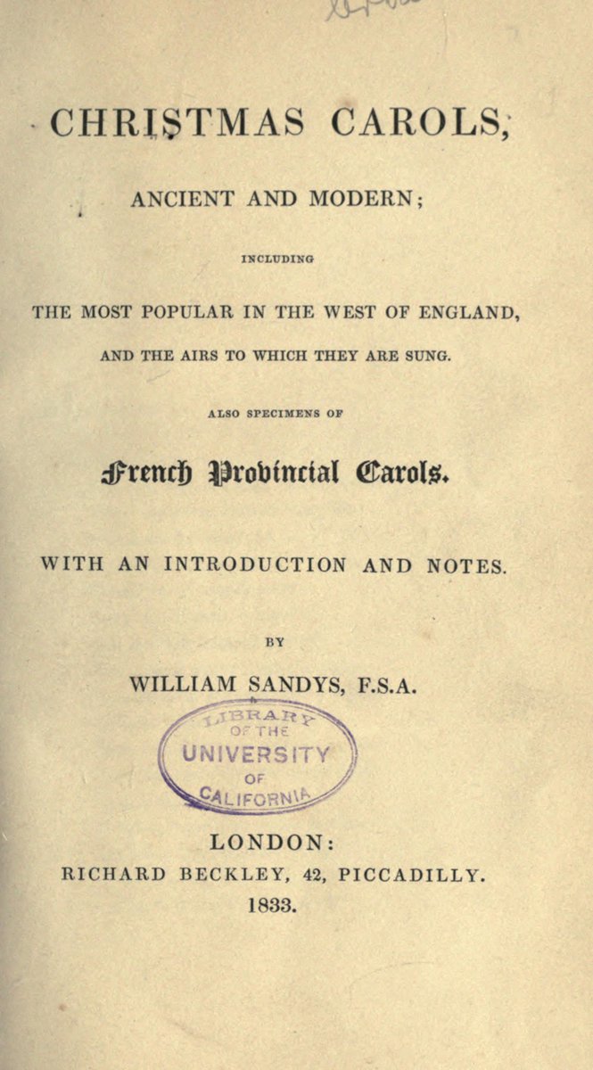 Old words were put to new tunes and the first significant collection of carols was published in 1833 for all to enjoy.