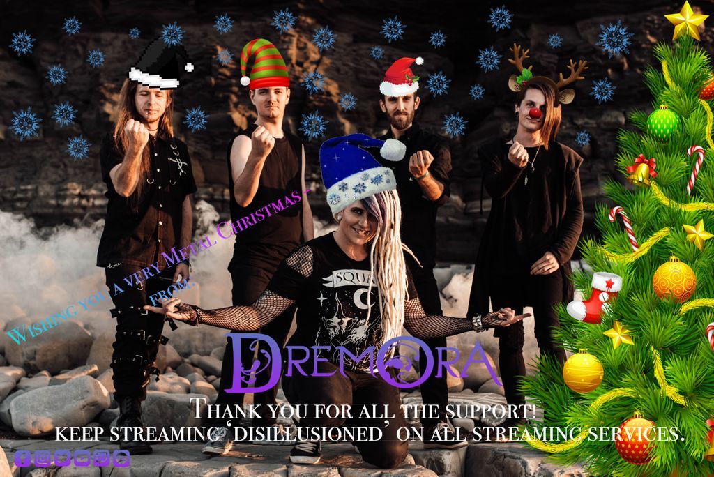🎄🌺💀 Merry Christmas - from Dremora 💀🌺🎄
Thank you to everybody who has supported the release of ‘Disillusioned’.
’The Illusion of Hope’ - Arrives 08/01/2021
.
.
.
.
.
.
#dremora #dremorauk #newdremora #disillusioned #metal #metalcore #melodicmetal #symphonicmetal #ukmetal