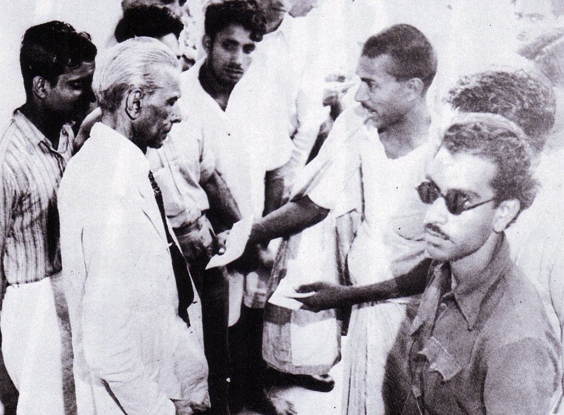 Quaid-e-Azam in a refugee camp