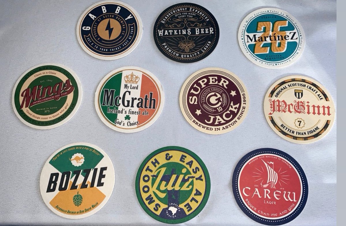 How amazing are these beer mats from <a href="/AstonBrewingCo/">Aston Brewing Co</a> made my Christmas ❤️🦁 #avfc #utv