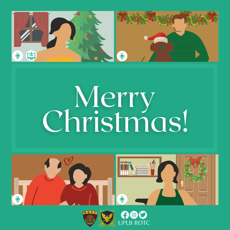 uplbrotc's tweet photo. Despite the challenges we are facing this year, we Filipinos never forget to celebrate Christmas and find ways to be with our loved ones, even virtually. https://t.co/dwZLUq5lH4
