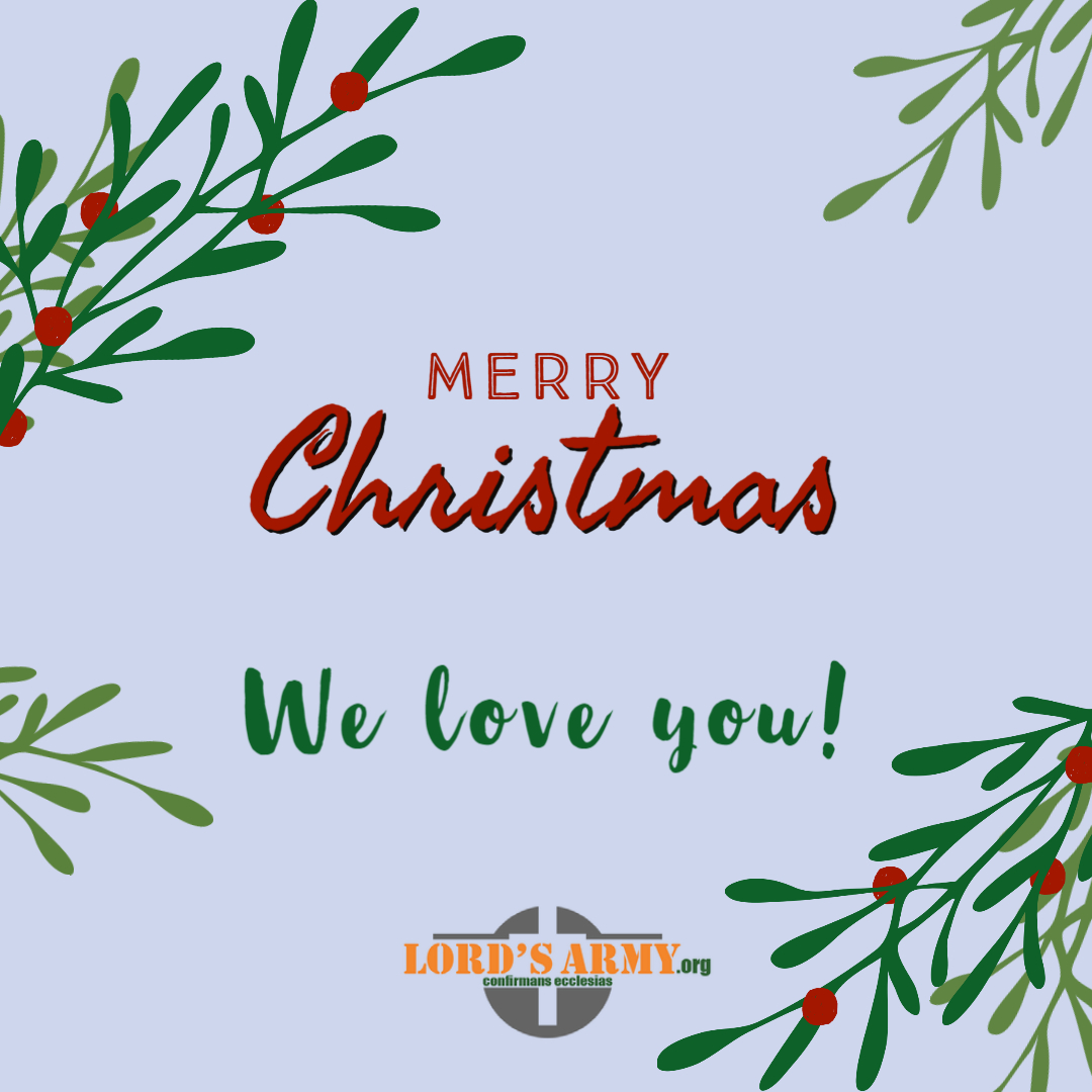 LordsArmy_org's tweet image. May your focus be on Christ today, and the gifts that have come from Him and for Him.

I pray that your day be a merry one- I sincerely love you!