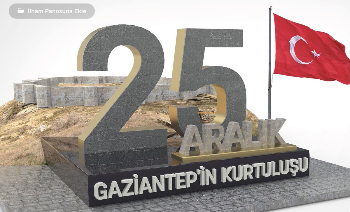 "Ben Anteplilerin gözlerinden nasıl öpmem ki, onlar yalnız Antep'i değil tüm Türkiye'yi kurtardılar." M.Kemal Atatürk 
#VurunAntepliler #25AralıkGaziantepinKurtulusu