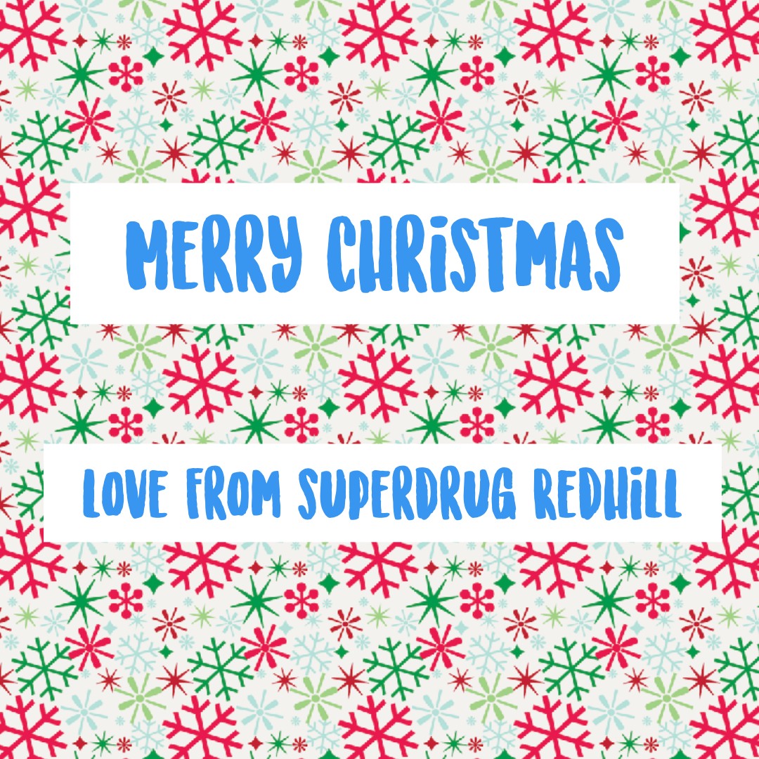 SDRedhill's tweet photo. To all our friends, family, colleagues and customers, we wish you a very Merry Christmas! From all of the team here at Superdrug Redhill 🎄🌟🎄🌟🎄 https://t.co/xvRO5oeHHU