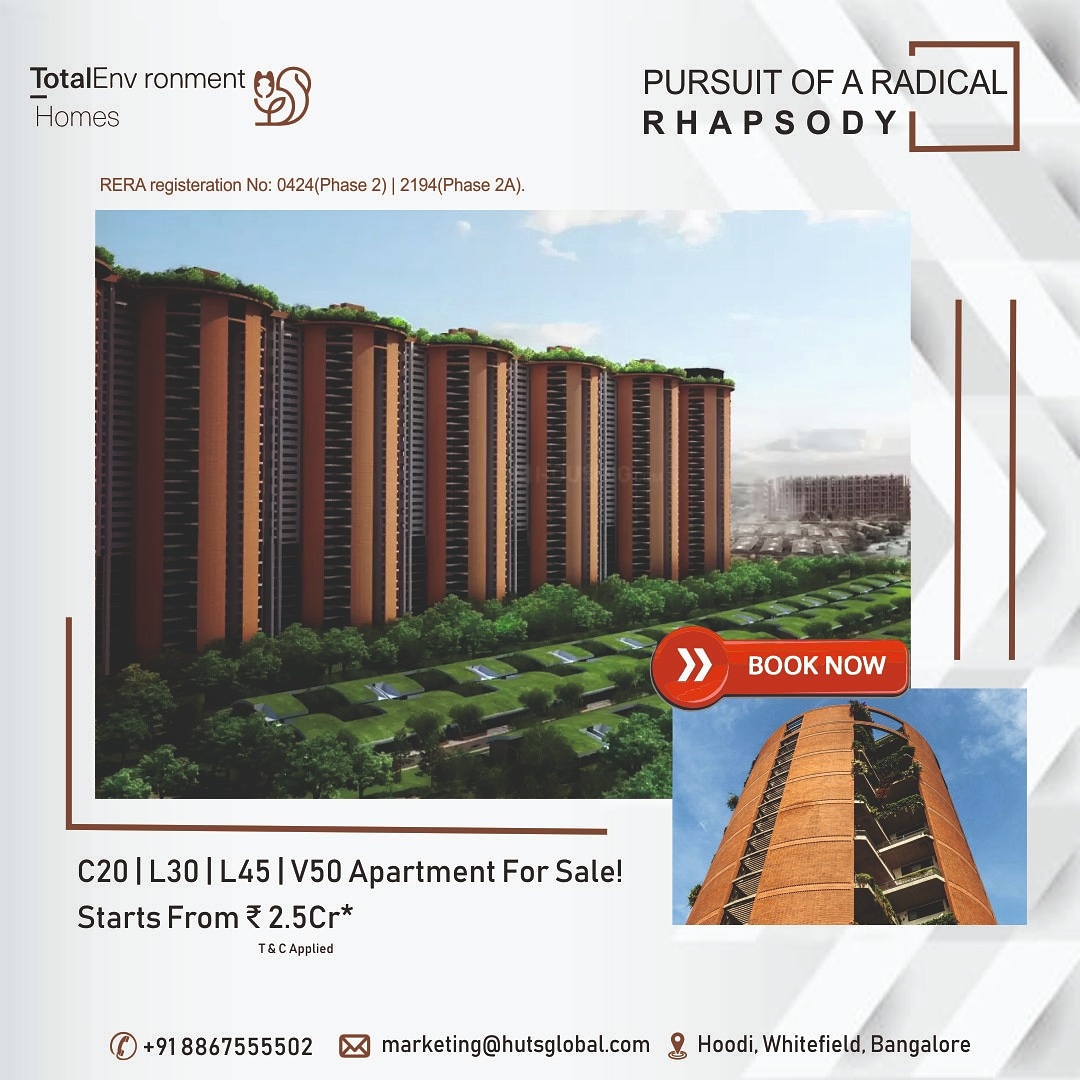 hutsglobal's tweet photo. Luxury 3 &amp; 4 BHK apartment price starts @ ₹ 2.5Cr* onwards in Whitefield, Bangalore.
Visit Property @ https://t.co/7L9unYWZ2x
For further details contact
📞 +91 8867555502
📩 marketing@hutsglobal.com
#PursuitOfARadicalRhapsody #HutsGlobal https://t.co/Q6rUrpgg7m
