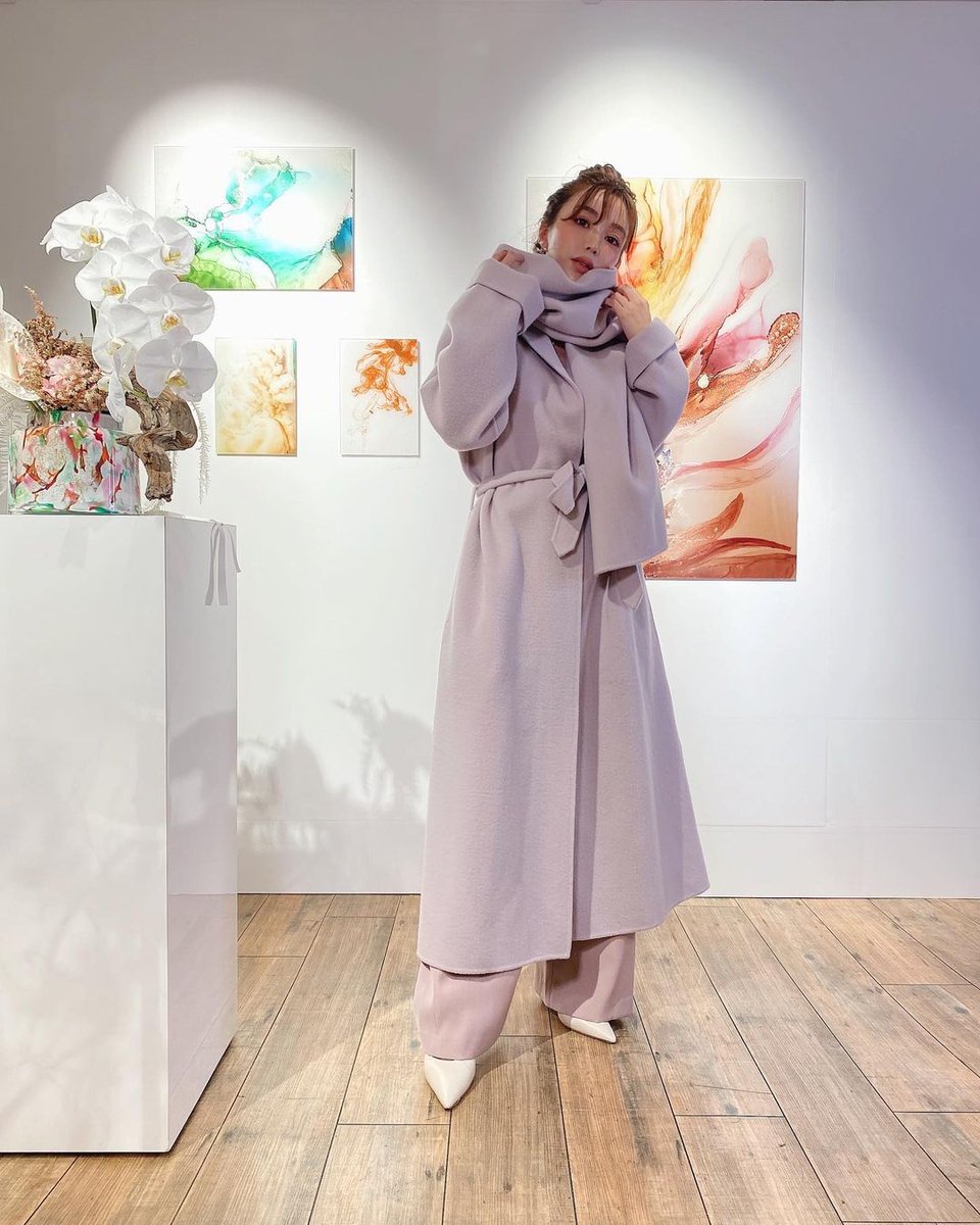 新品・タグ付き エイミー イストワール ガウンコート マフラー付き EIMY ISTOIRE エイミーイストワール eimy istoire マフラーセット