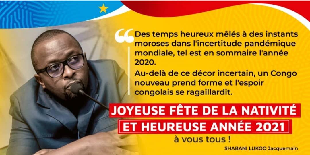 AxcellinNdoole's tweet photo. Me. Jacquemain SHABANI LUKOO président CEP UDPS vs souhaite une heureuse fête de Nativité et Bonana 2021. https://t.co/zIVOlsCK2v