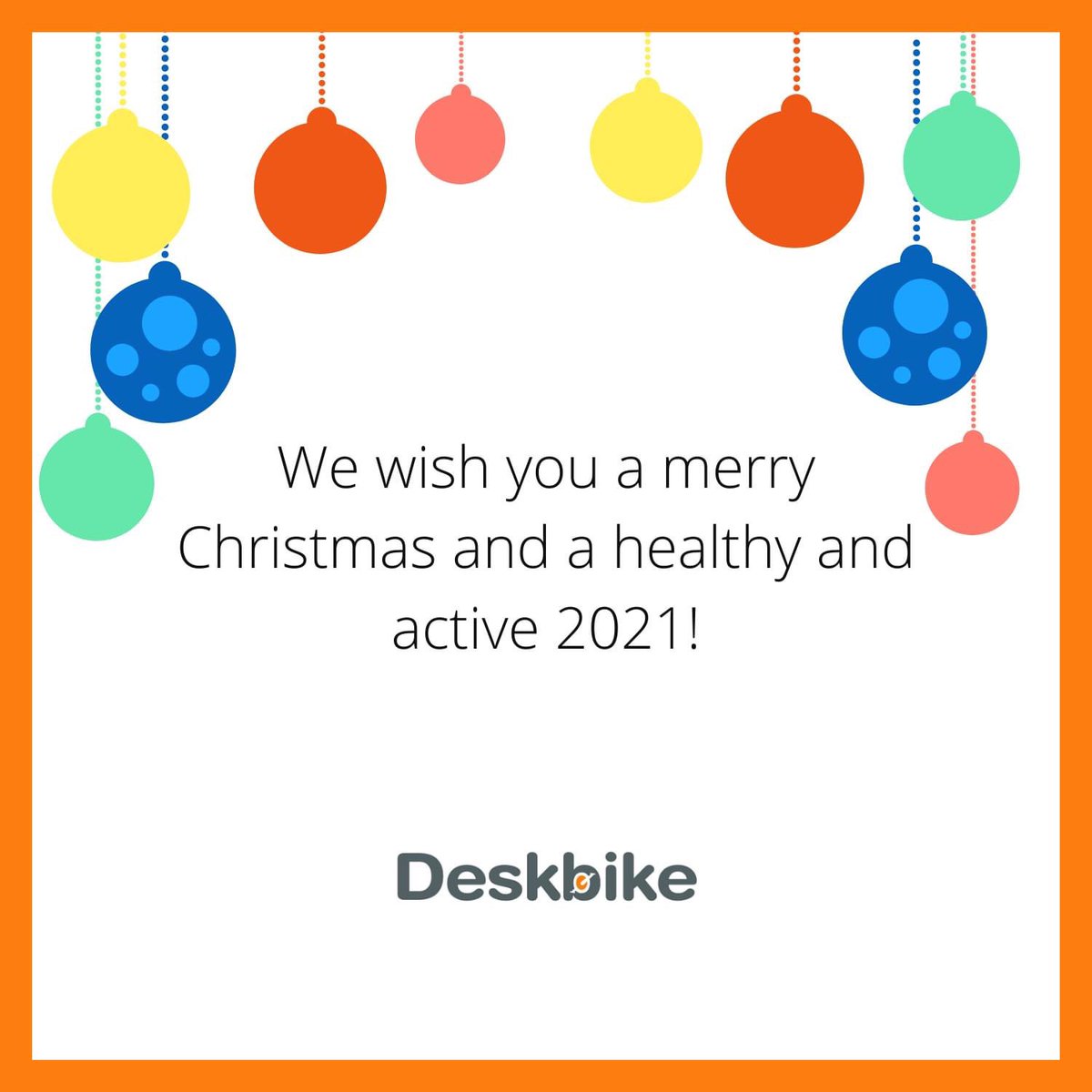 The Deskbike team wishes you a merry Christmas and a happy, healthy and active 2021! 🎄🎅 #christmas #happynewyear