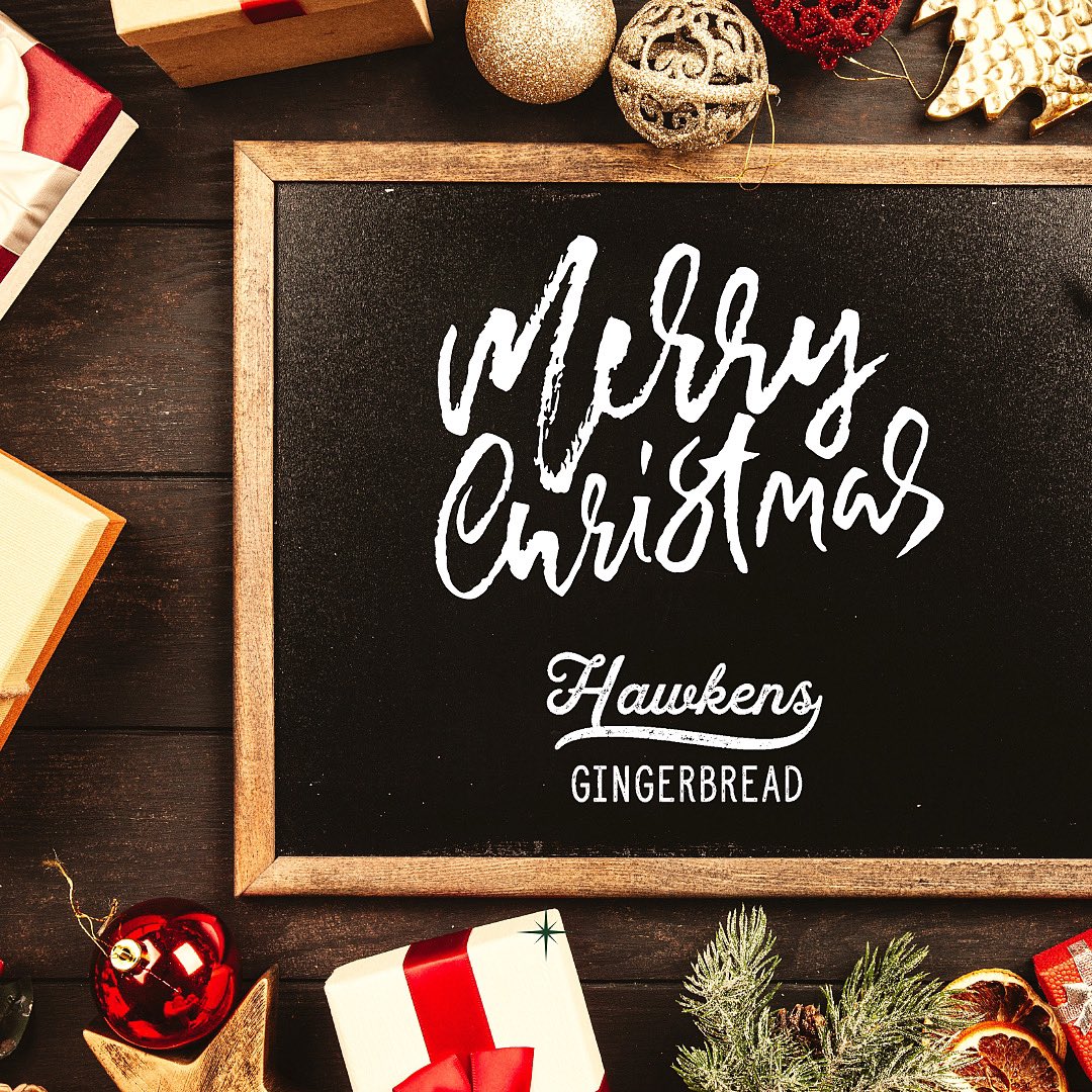 From ours to yours ♥️🎉🎄Enjoy your festivities, all! Lots of warm hugs and kisses from the #HawkensGingerbread team 🧑‍🍳