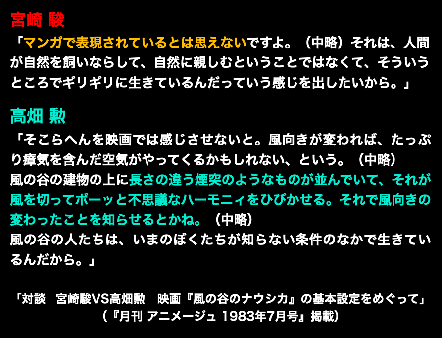 では答と参考資料を。
#風の谷のナウシカ 