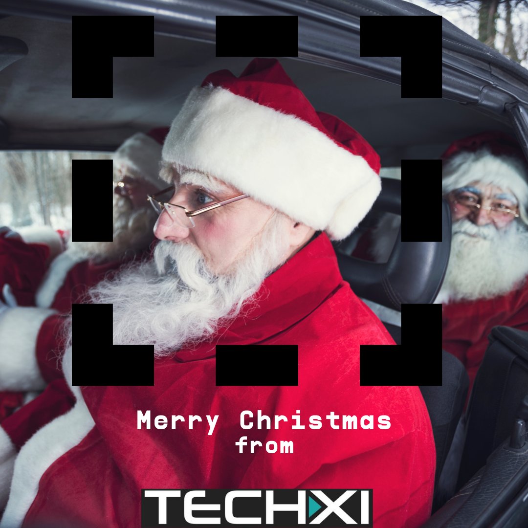 Techxi3's tweet image. Why take a sleigh 🛷 when you can take a #Techxi  🎅  
We’d like to wish a very #MerryChristmas to all our drivers and passengers who ride with us. Thank you for choosing #Techxi 🖤