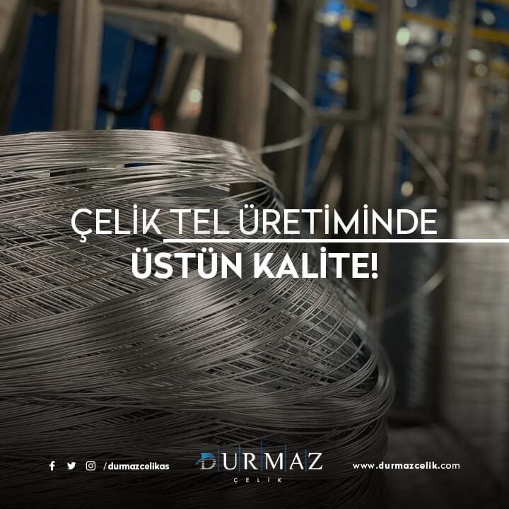 durmazcelikas's tweet photo. Durmaz Çelik ile çelik tel üretiminde üstün kalite!
#durmazcelik #celik #celiktel #galvanizlitel #levha #sac #rulosac #köşebent https://t.co/A8rpTeE72i