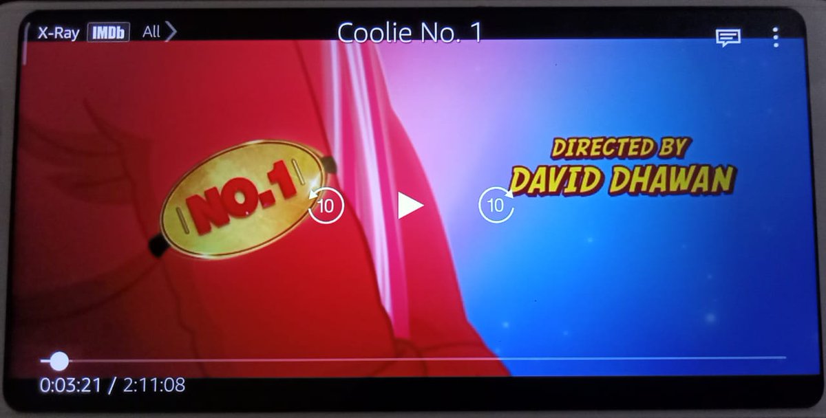 shymz7's tweet photo. #CoolieNo1OnPrime 
#currentlywatching 🎬
@PrimeVideo #Amazon https://t.co/fn0Ok5H0TO