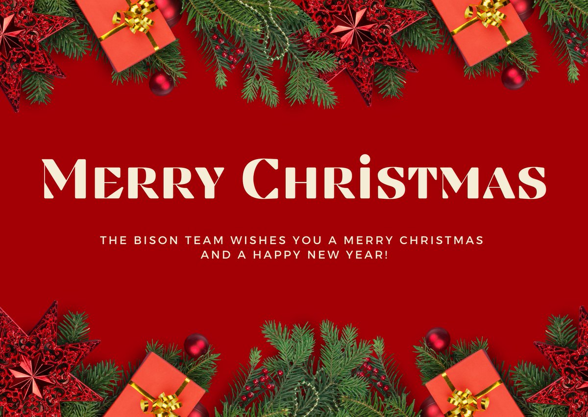From all of us at Bison Profab - we wish you a Merry Christmas and a Happy New Year!