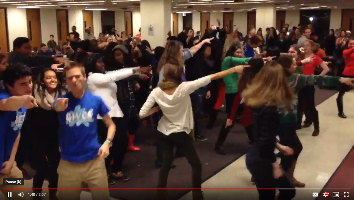 gtownlibrary's tweet photo. Mariah Carey—or at least her music—visited Lau in 2013 when Georgetown University Dance Company and @GeorgetownGives organized a holiday flash mob set to "All I Want for Christmas is You." #50DaysofLau Watch the routine at https://t.co/MoAnnkWiMV https://t.co/aRIyxKgidO