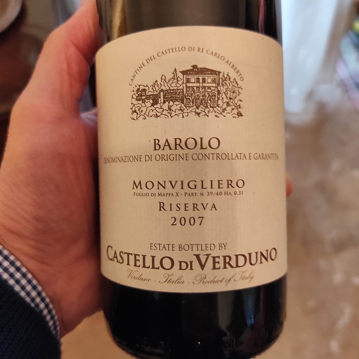 Piacevolissima sorpresa questo #Barolo #Monvigliero del #CastellodiVerduno, 2007 ed è ancora 'un bambino'