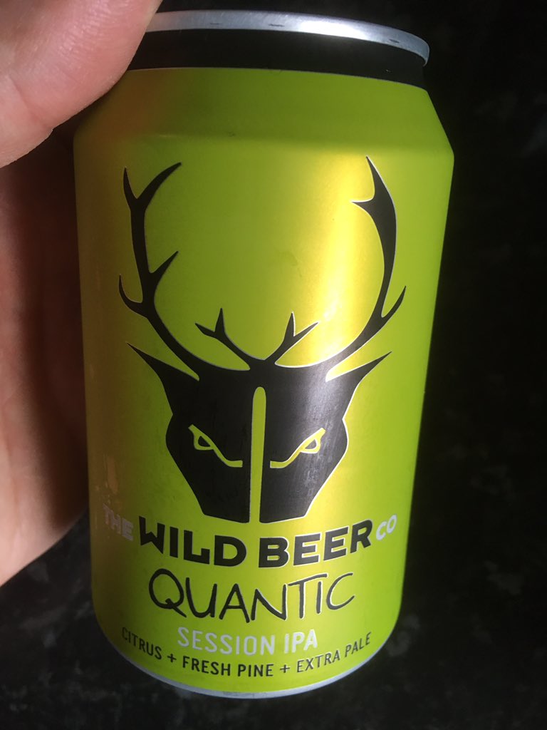 s77tux's tweet photo. 2nd #BeerForToday is @WildBeerCo #Quantic (4.7% ABV, 330ml) Pale gold with slightly green tint + slightly hazy; soft mouthfeel; pine + floral aroma; fruity + citrus taste followed by hoppy aftertaste. Lovely! #Slàinte #NowDrinking https://t.co/KybWRG4xLm