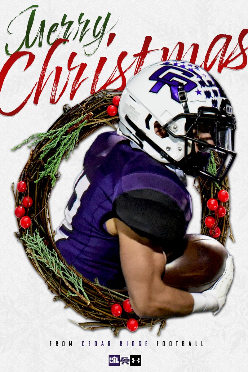🎄 🎁🎅 We are thankful for the gift of football that has brought this 𝗳𝗮𝗺𝗶𝗹𝘆 of players, coaches, staff, and community together. 

𝗠𝗲𝗿𝗿𝘆 𝗖𝗵𝗿𝗶𝘀𝘁𝗺𝗮𝘀 to you and yours.

- Cedar Ridge Football Staff

#WeAreCR | #ALLin| #txhsfb
