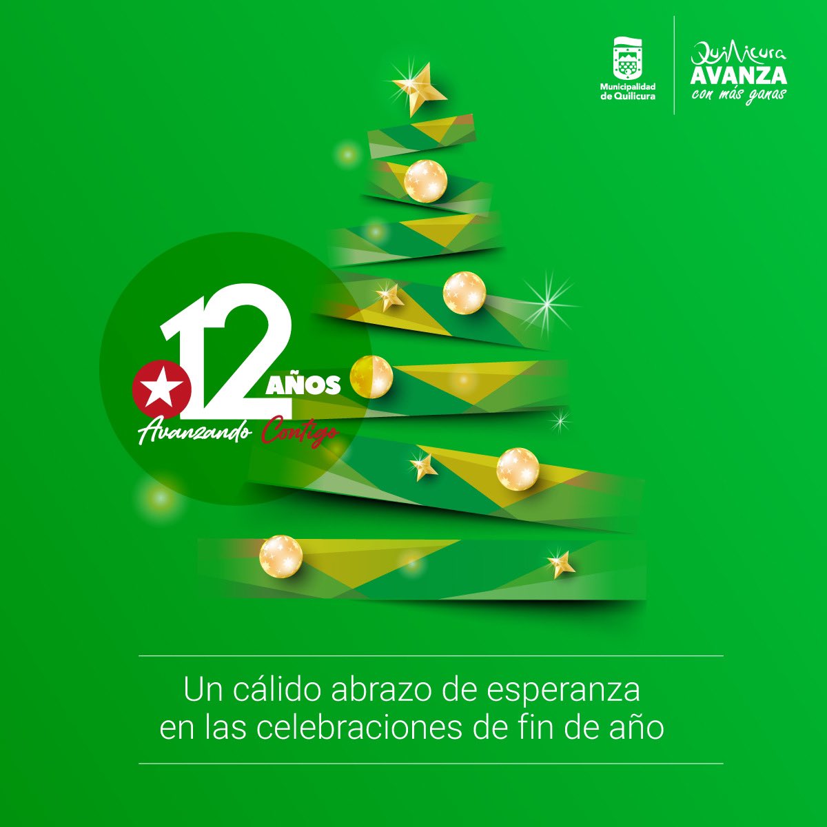 muniquilicura's tweet photo. 🟢 MENSAJE DE NUESTRO ALCALDE A LA COMUNIDAD 🟢

✅ Vecinas y vecinos, compartimos en las siguientes gráficas un saludo del Alcalde Juan Carrasco dirigido a todas y todos ustedes por las celebraciones de fin de año 👇🏼 https://t.co/KdaI3hMnzd