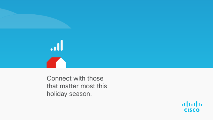 Cisco's tweet photo. The holiday season may look a little different this year, but no matter the distance we're sending you all joy. Happy Holidays from our Cisco family to yours ❤️. https://t.co/e4P9pcAzNZ