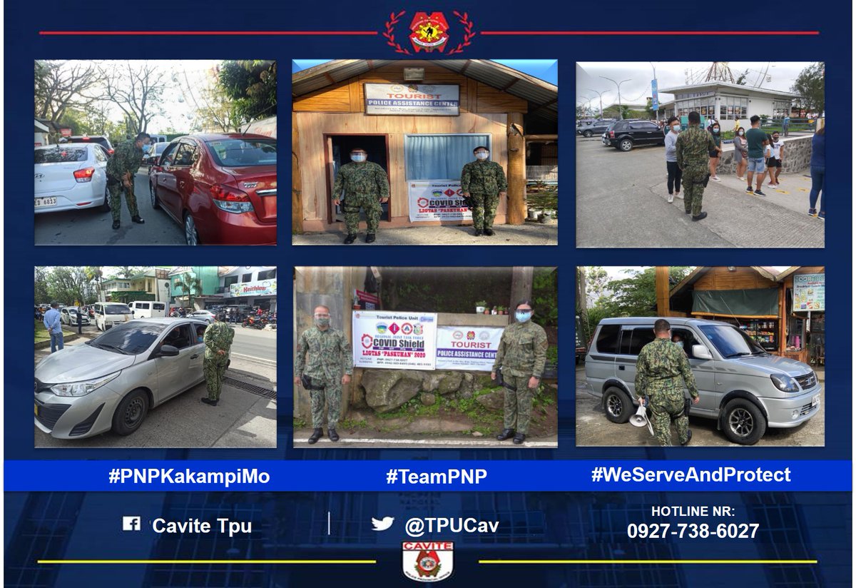 December 25, 2020 l Presence of TPU personnel to major attractions in Tagaytay City under the direct supervision of PMAJ LYMAN O SAN JUAN, Chief, TPU to ensure security, safety and promptly assist travelers/tourists this holiday season.
#PNPKakampiMo
#TeamPNP
#WeServeAndProtect