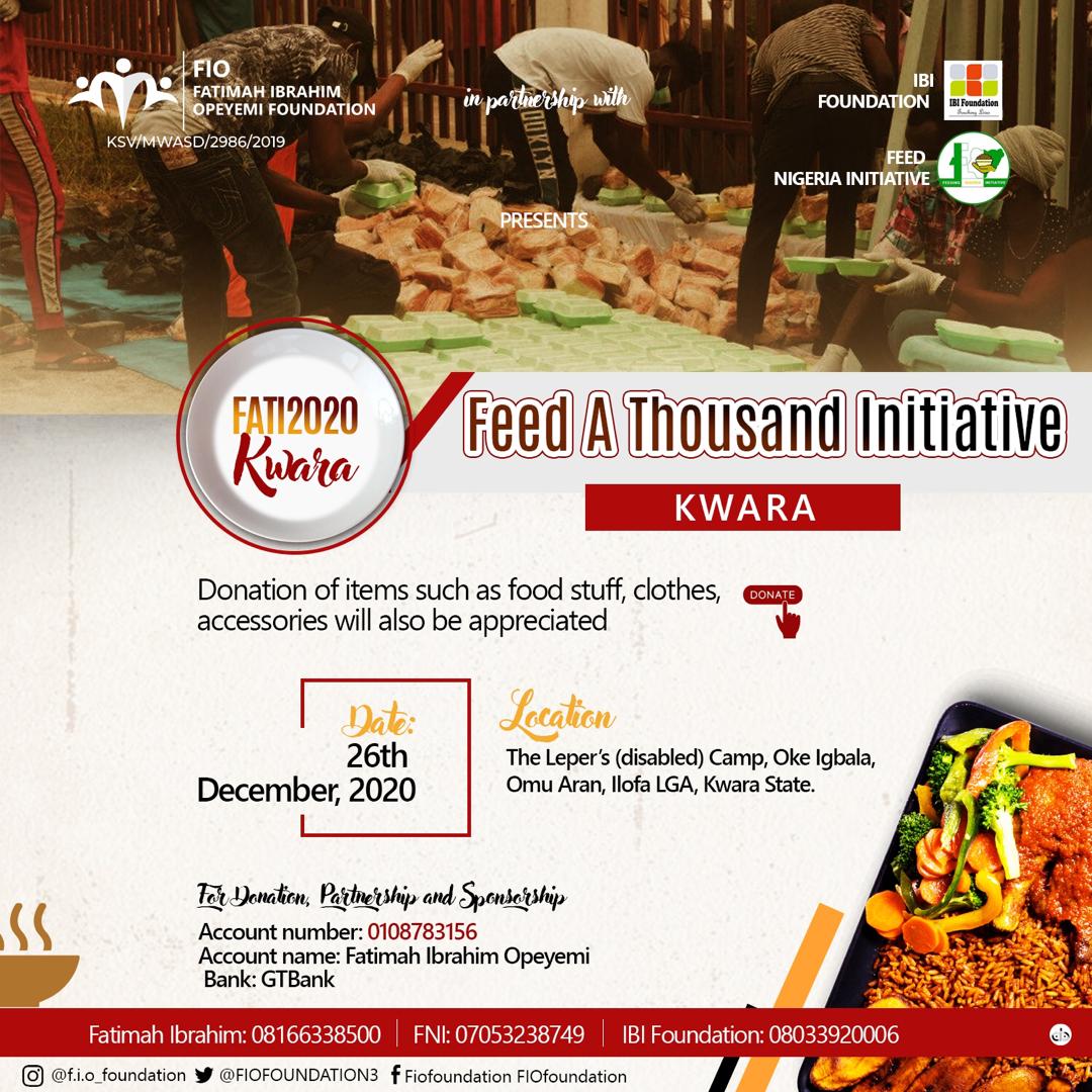 FIOFOUNDATION3's tweet photo. It isn't too late to make your donations too. Details of payment can be found in the flyer below. God bless you abundantly. 
@ggfoundationng @dominiconeyafdn
@withgoodintent1 @withoutyoufoundation
@garbamusasdgs @sdgsadvocates
#feedathousandinitiative
#Fati2020 #FatiAbuja https://t.co/oS2PWA6Q9F