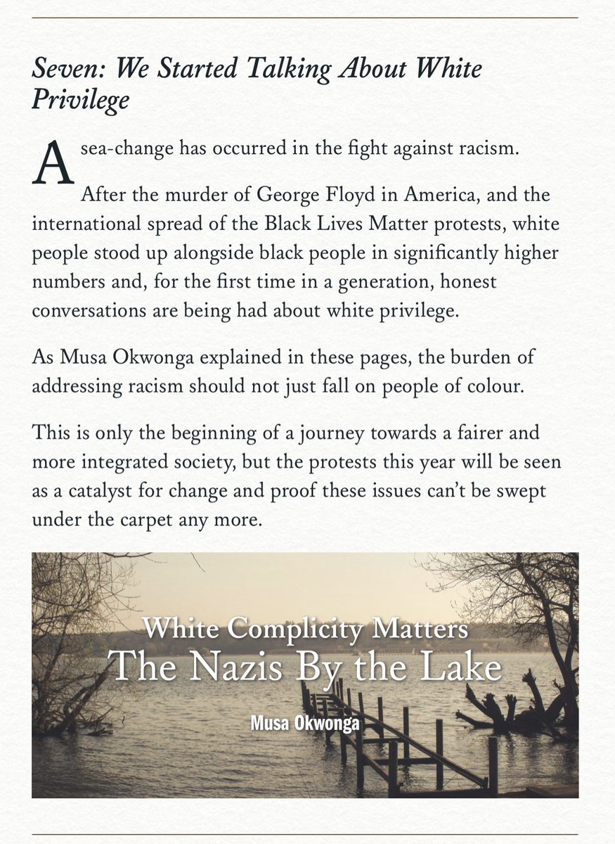 Reasons to be Hopeful 7: We Starting Talking About White Privilege  https://bylinetimes.com/2020/12/24/byline-times-christmas-cheer-reasons-to-stay-hopeful/