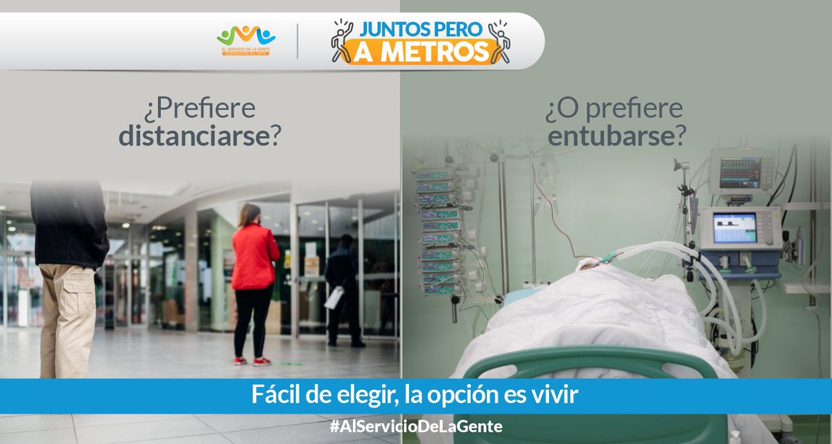 Aún hoy 25 de diciembre es momento de mantenernos a unos cuentos metros, para que en el 2021 volvamos a abrazar a quienes amamos. #JuntosPeroAMetros