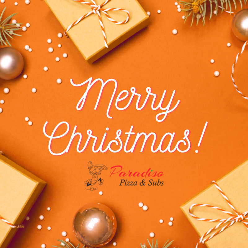 paradisop1zza's tweet photo. Wishing all a very Merry Christmas, from the team at #ParadisoPizza! https://t.co/AX6fJmrkwf