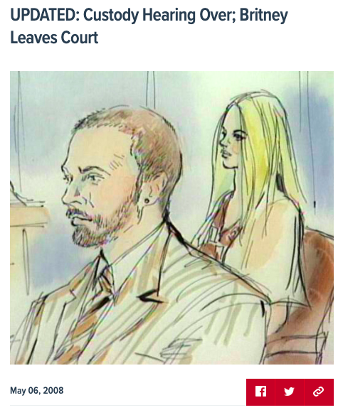 Britney was convinced to accept what was happening to her under this conservatorship so she could regain visitation with her children. She actually attended a custody hearing in May 2008, where reporters noticed that "Blair Berk won’t let go of Britney."  #FreeBritney