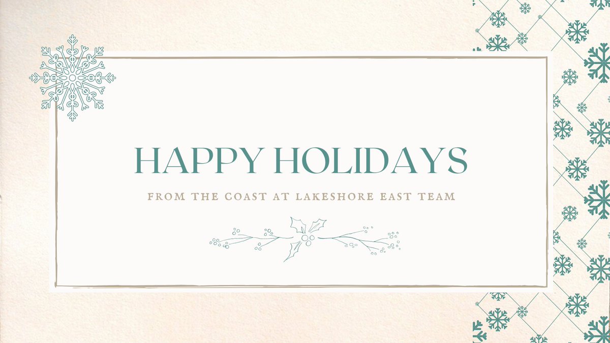 Here's to a season of cheers &amp; delights! 🥂❄️  #HappyHolidays from the team at <a href="/CoastChicago/">Coast Chicago</a>.✨