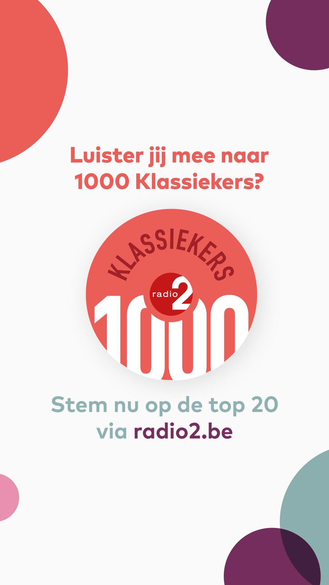 De beste radioweek op het einde van 2020 vind je bij #radio2 #1000klassiekers Stem nu voor  jouw favoriet in de top 20 🎄🥳