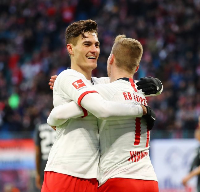 In those 2 striker formations the key element was the combination of Werner and a “heavy” striker who picks up and hold the ball. These two were the ones who brought Werner into action