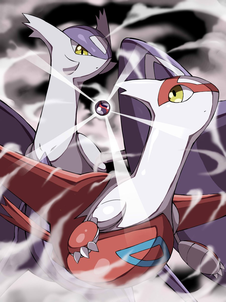 pokemon (creature) mega pokemon red eyes purple eyes smoke no humans evolutionary line  illustration images