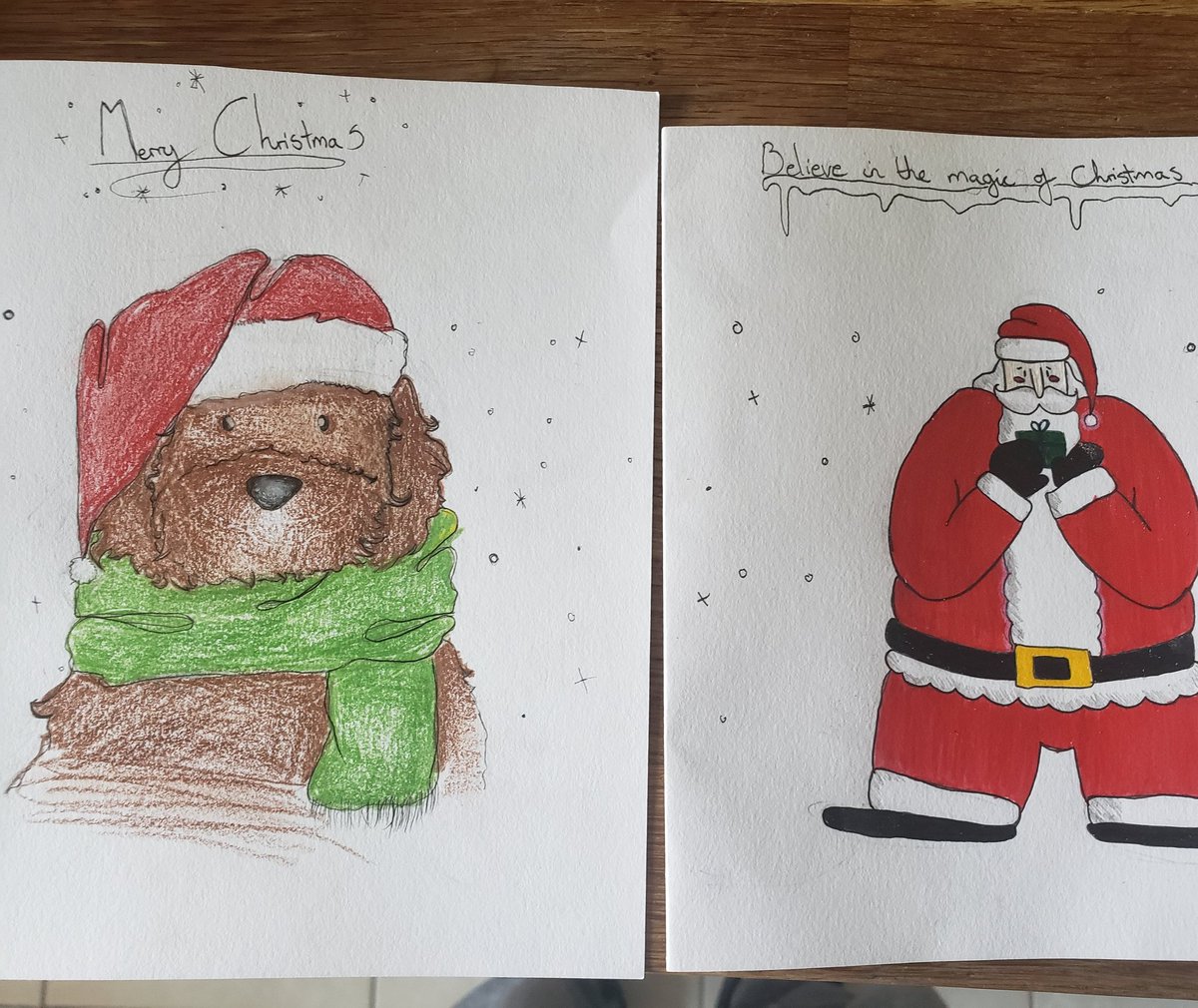 GoKoRestaurant's tweet photo. my daughter gave me a #hand_drawing #Christmas_card Thank you Soo! love you so much! https://t.co/WJEK787ooK