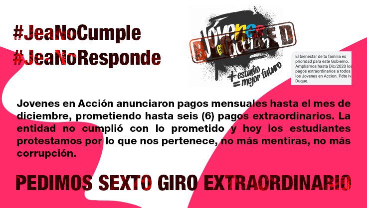 jeanocumple20's tweet photo. ¿Por qué ahora dicen que son solo 5 giros extraordinarios? Después de haber anunciado y confirmado frente a medios de comunicación el pago del 6to giro extraordinario para este mes #JeaNoCumple https://t.co/UFhrz3637H